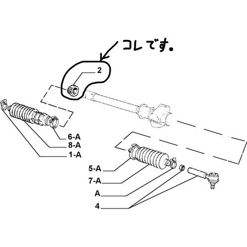 社外品　ステアリングラック　スプラインブッシュ　t=15mm　7594872　PANDAなど