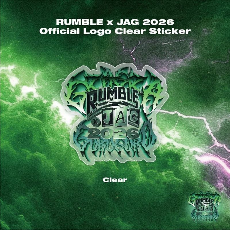 RUMBLExJAG 2026 Official Logo Clear Sticker