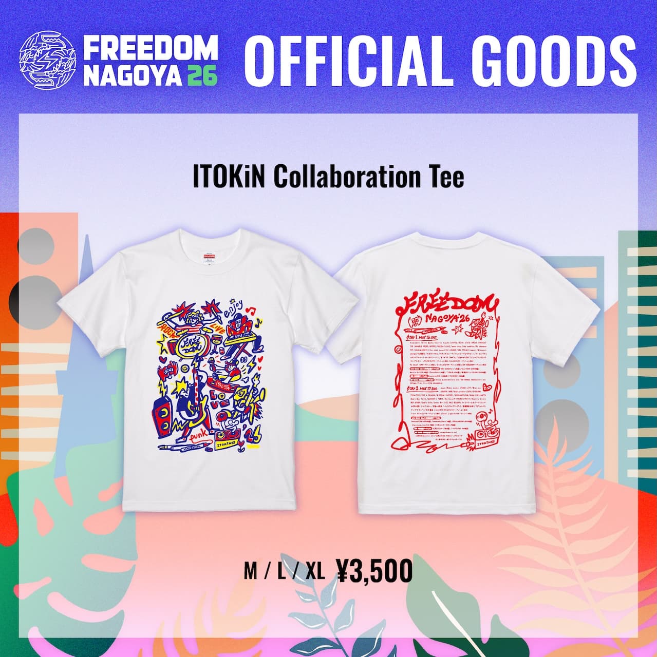 FREEDOM NAGOYA 2026 ITOKiN Collaboration Tee