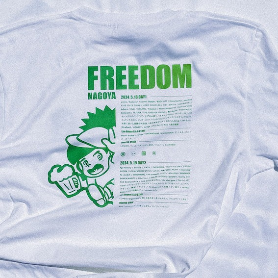 CLUB SAKENOMITAI �� FREEDOM NAGOYA 2024 -15th Anniversary- Collaboration T-shirt