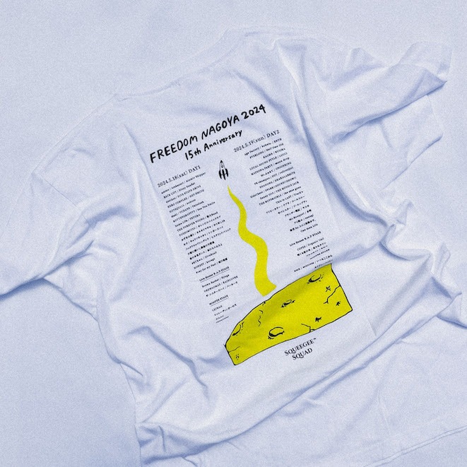 SqueegeeSquad �� FREEDOM NAGOYA 2024 -15th Anniversary- Collaboration T-shirt