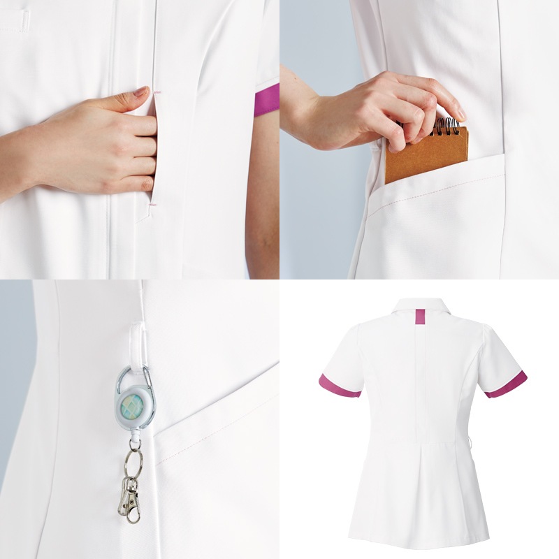 Botanical Garden レディスジャケット[ホワイト×アネモネブルー]