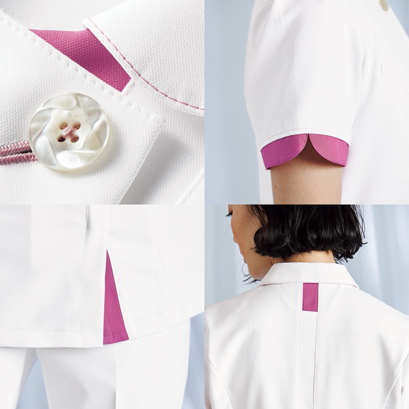 Botanical Garden レディスジャケット[ホワイト×ライラックピンク]