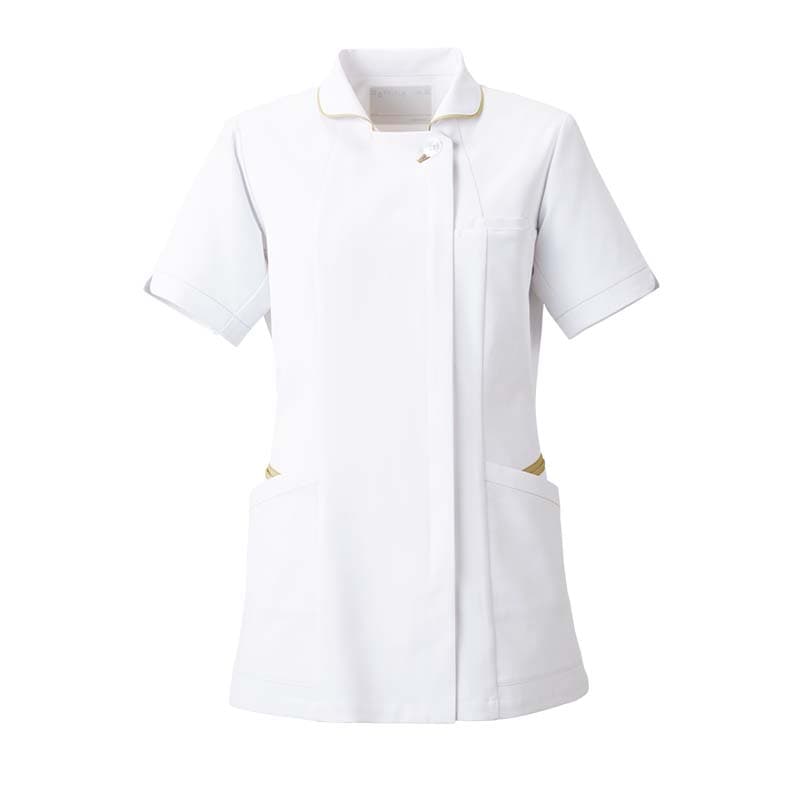 レディスジャケット[ホワイト×シャンパンゴールド]