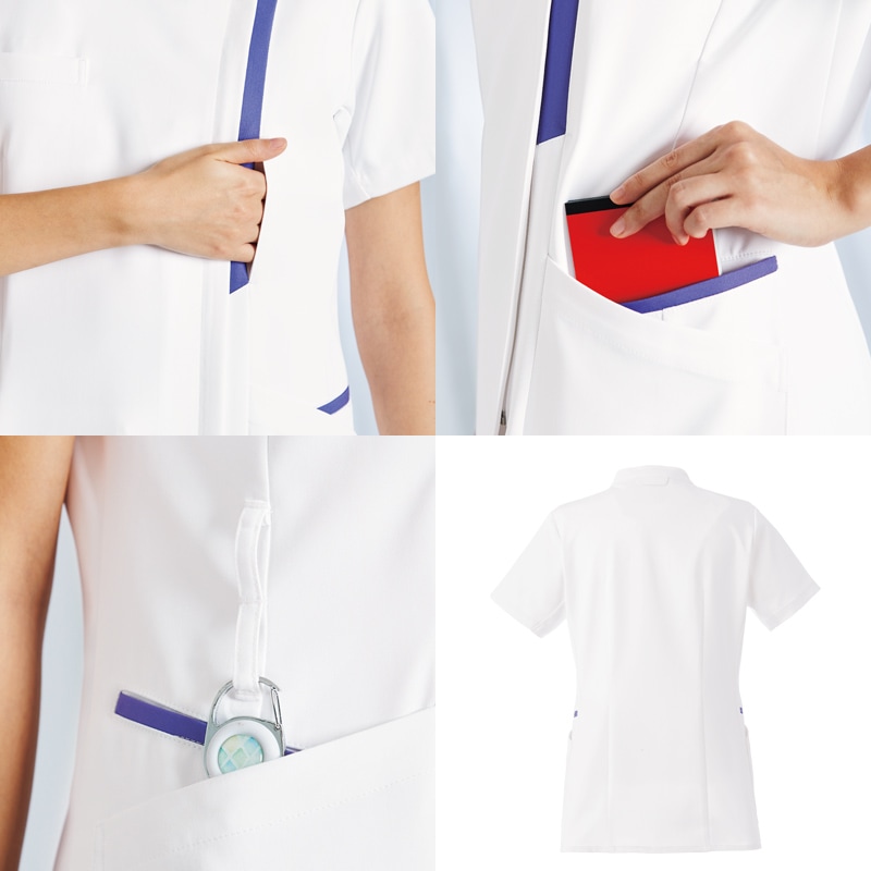 Botanical Garden レディスファスナースクラブ[ホワイト×ライラックピンク]