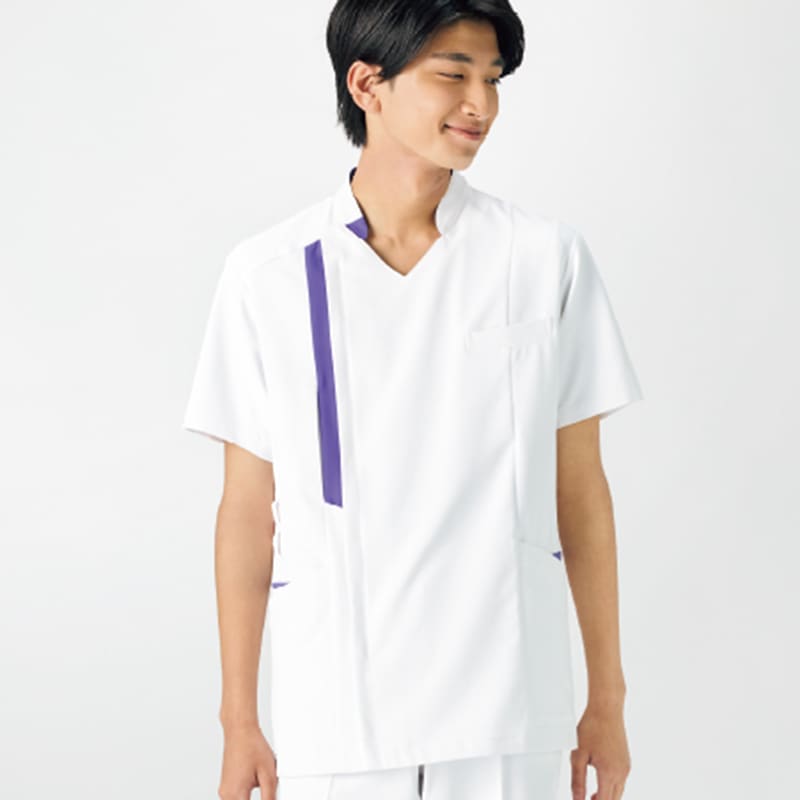 Botanical Garden メンズファスナースクラブ[ホワイト×アネモネブルー]