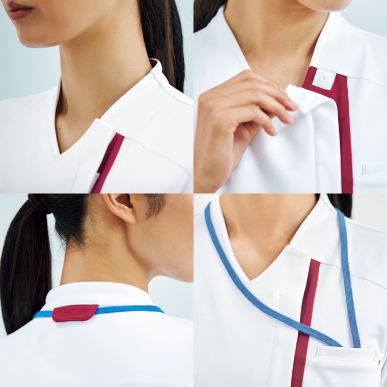 男女兼用プルオーバースクラブ[ディープレッド]