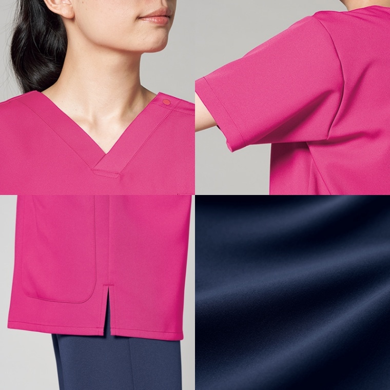 男女兼用プルオーバースクラブ[ダークネイビー]