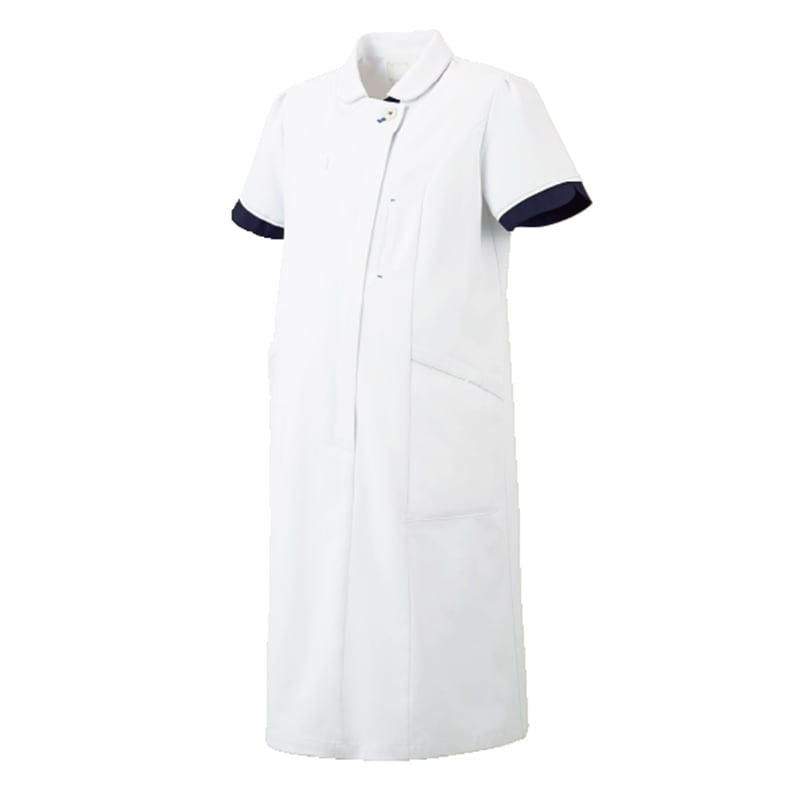 マタニティワンピース[ホワイト×ダークネイビー]