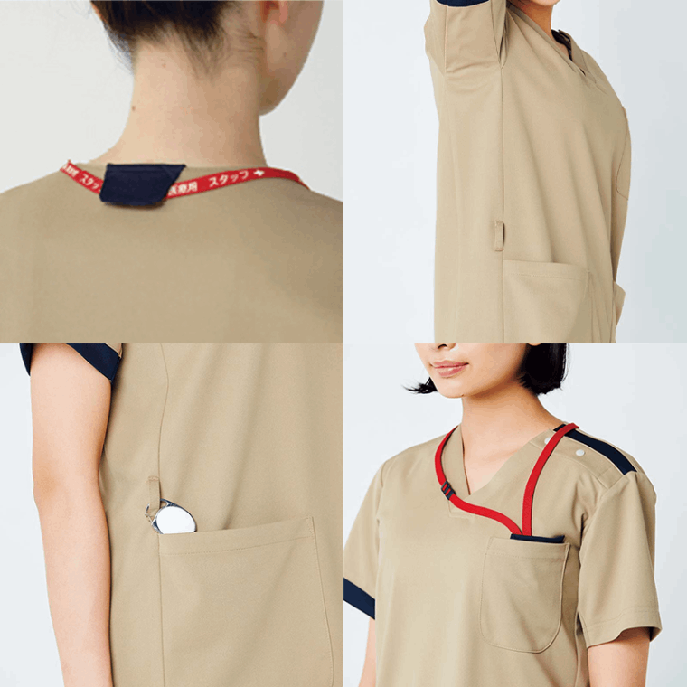 Colorfast 男女兼用プルオーバースクラブ[パープル×ダークネイビー]