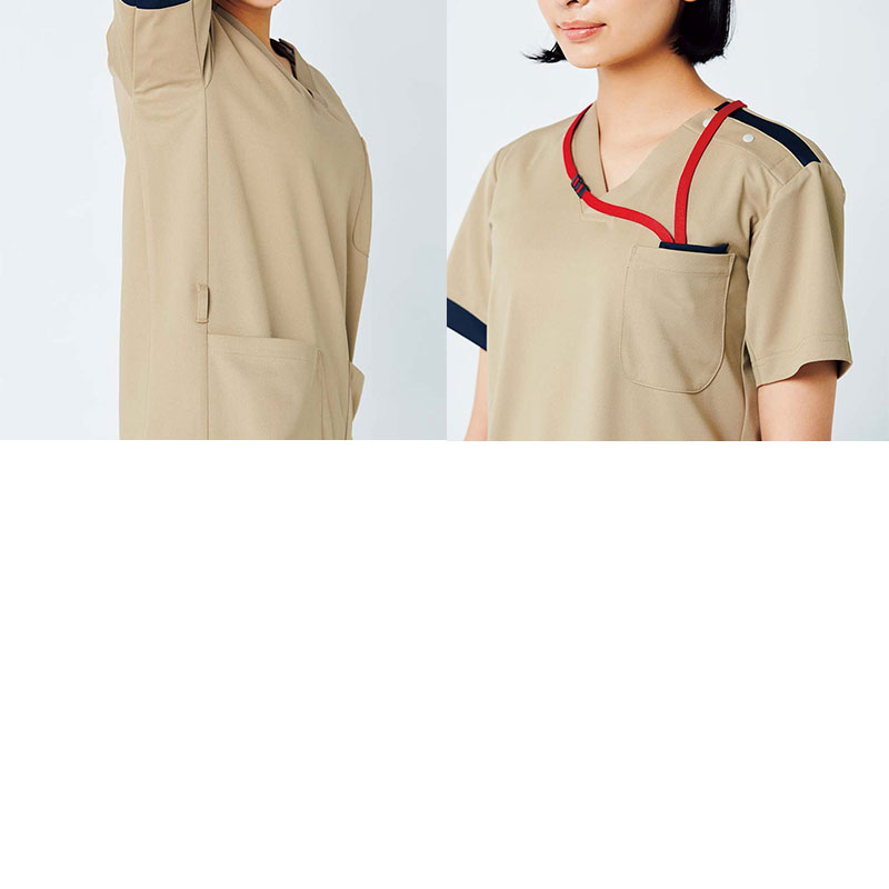 Colorfast 男女兼用ファスナースクラブ[ホワイト×ダークネイビー]