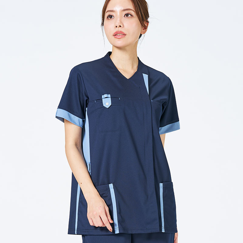 Colorfast 男女兼用ファスナースクラブ[ダークネイビー×サックスブルー]