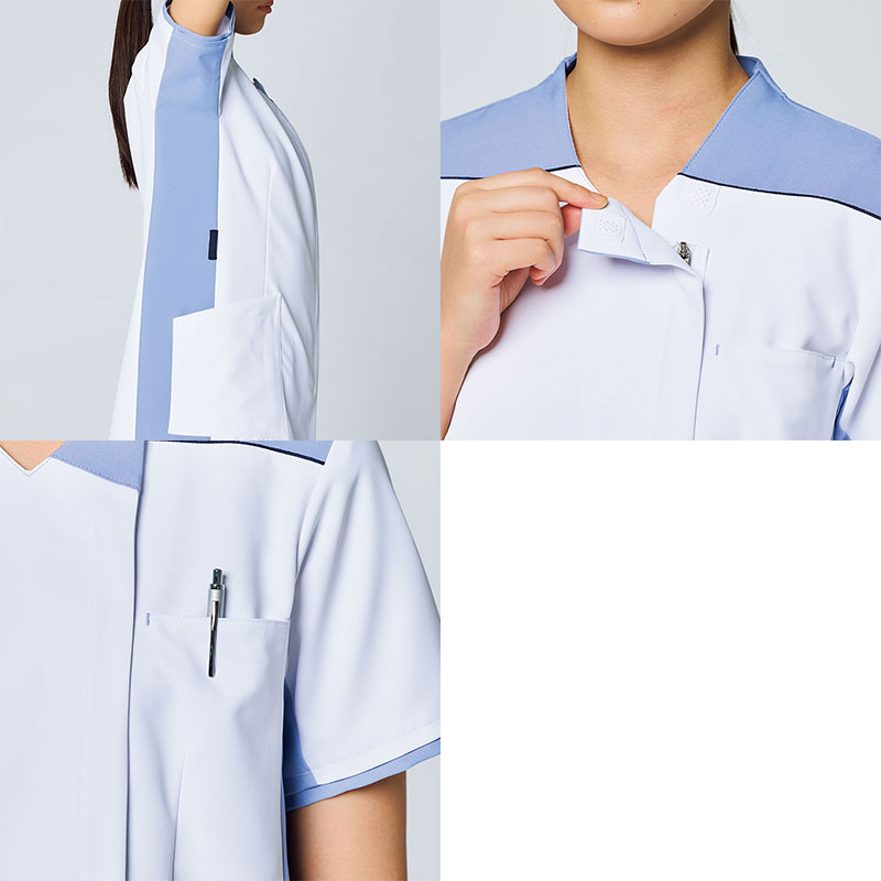 ウェルビースクラブ 男女兼用ファスナースクラブ[ホワイト×ジェントルベージュ]