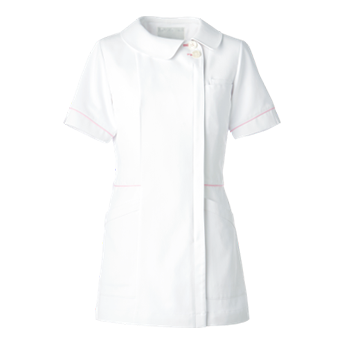 レディスジャケット[ホワイト×ピンクパイピング]