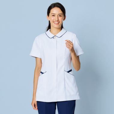 レディスジャケット[ホワイト×ネイビー]