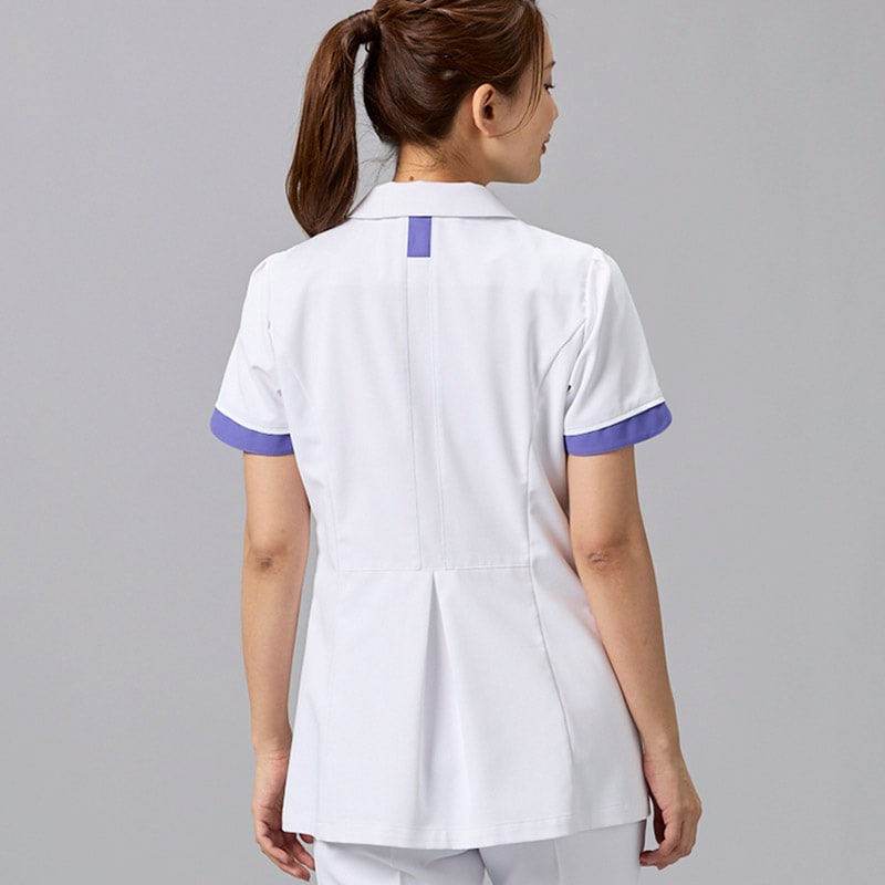 Botanical Garden レディスジャケット[ホワイト×アネモネブルー]