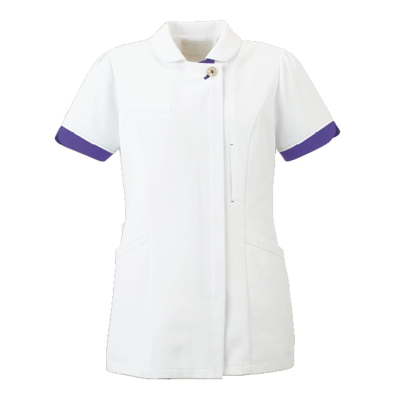 Botanical Garden レディスジャケット[ホワイト×アネモネブルー]