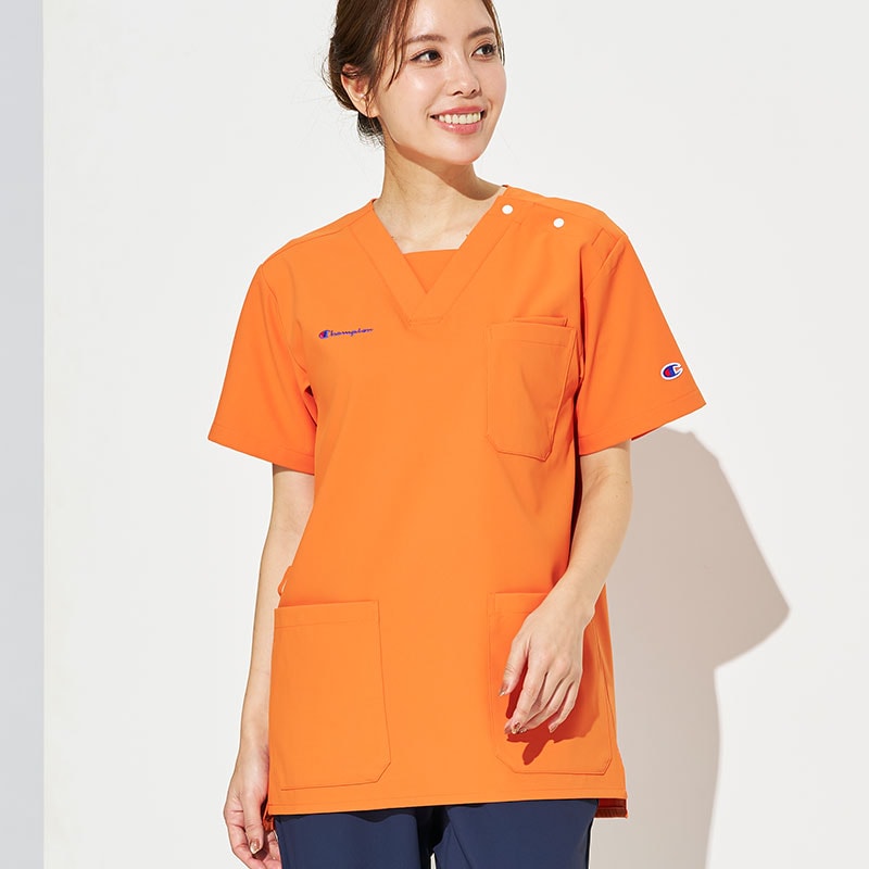 Champion 男女兼用プルオーバースクラブ[オレンジ]