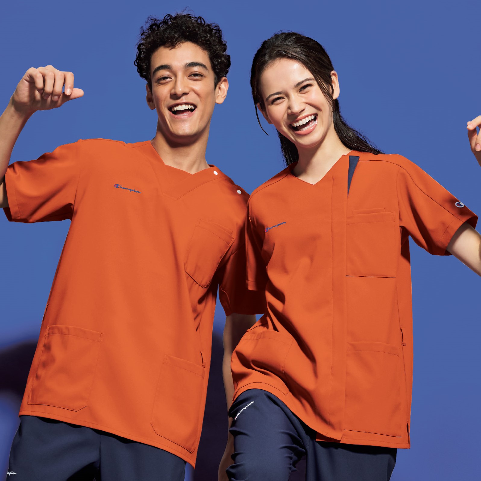 Champion 男女兼用プルオーバースクラブ[オレンジ]