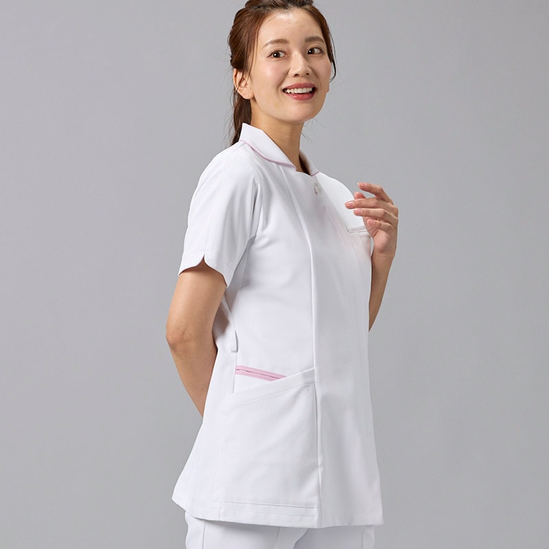 レディスジャケット[ホワイト×センシティブローズ]