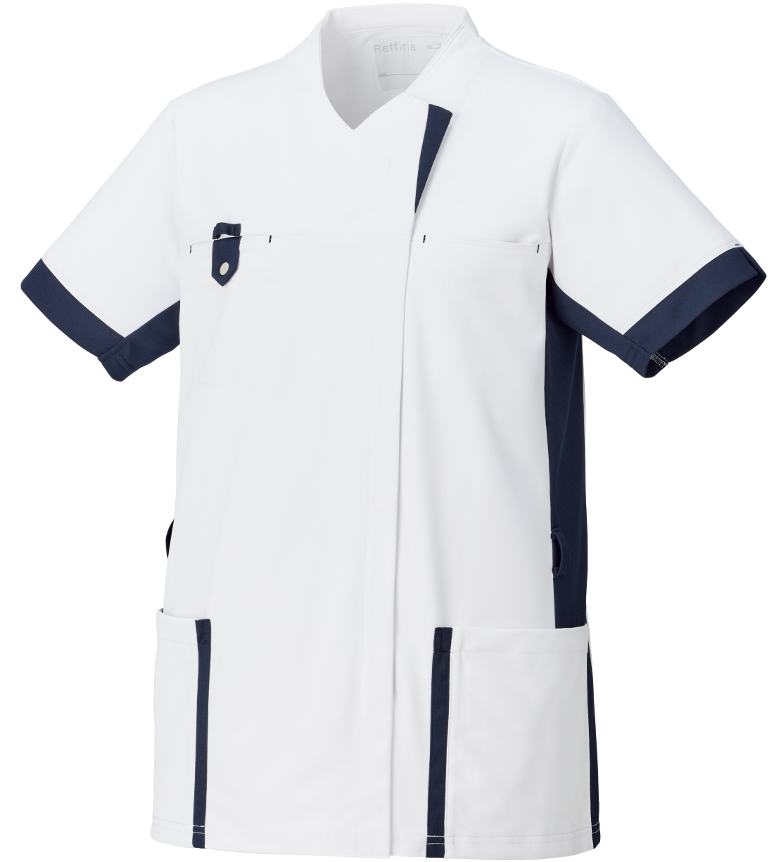 Colorfast 男女兼用ファスナースクラブ[ホワイト×ダークネイビー]