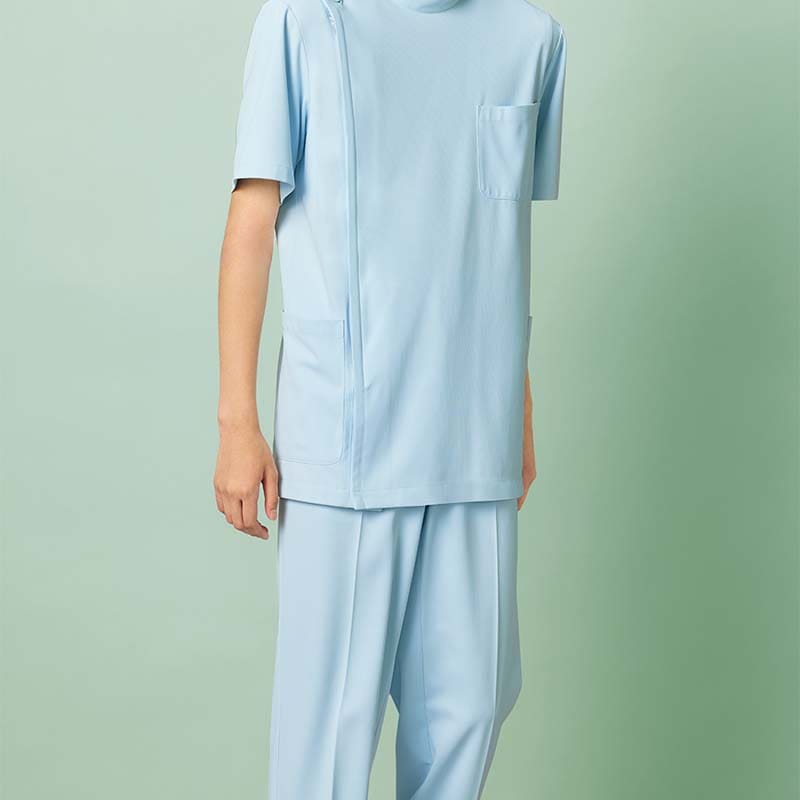 メンズストレートパンツ[サックスブルー]