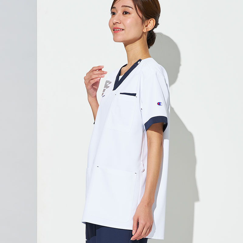 Champion 男女兼用プルオーバースクラブ[ホワイト]