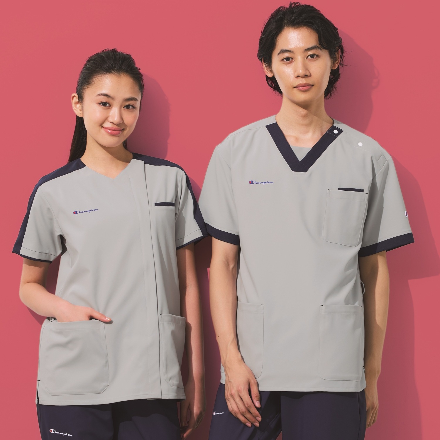 Champion 男女兼用プルオーバースクラブ[グレー]