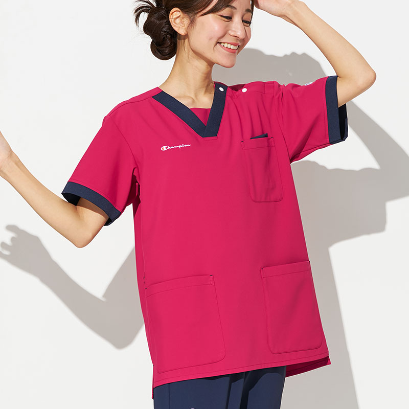 Champion 男女兼用プルオーバースクラブ[バーガンディ]