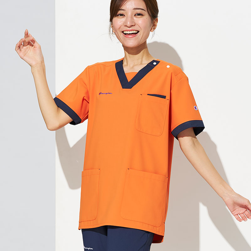 Champion 男女兼用プルオーバースクラブ[オレンジ]