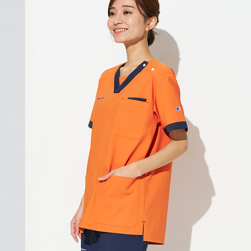 Champion 男女兼用プルオーバースクラブ[オレンジ]