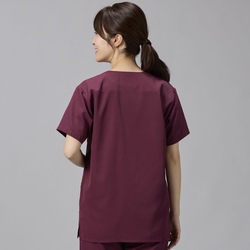 男女兼用プルオーバースクラブ[ワイン]