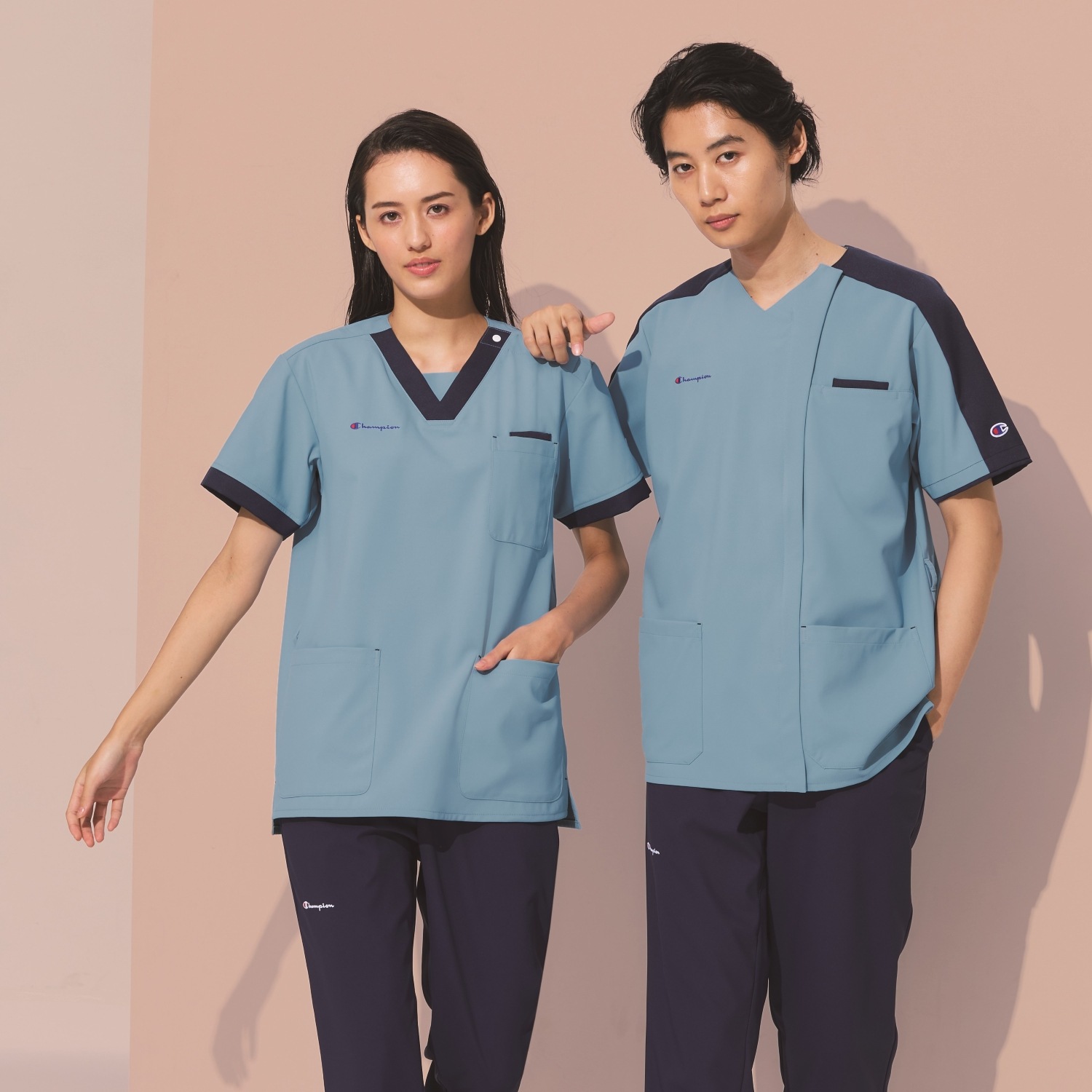 Champion 男女兼用プルオーバースクラブ[カロライナブルー]