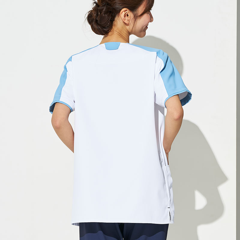 Champion 男女兼用ファスナースクラブ[ホワイト×カロライナブルー]