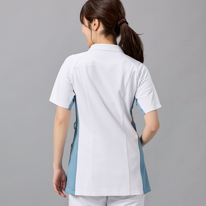 &Color レディスジャケット[ホワイト×ミスティブルー]