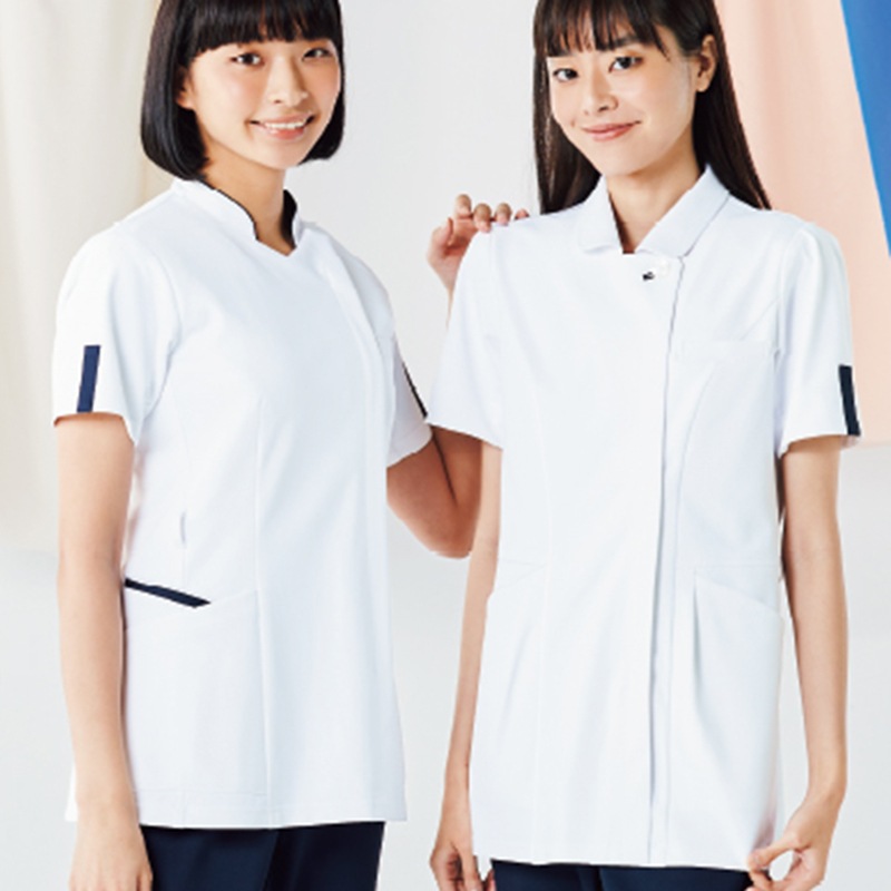 Botanical Garden レディスジャケット[ホワイト×ダークネイビー]