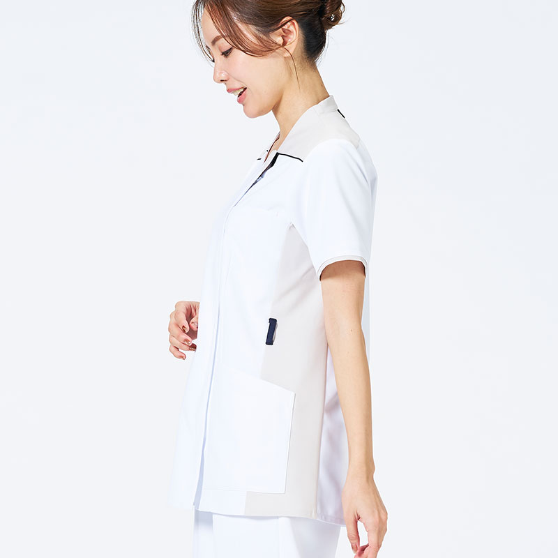 ウェルビースクラブ 男女兼用ファスナースクラブ[ホワイト×ジェントルベージュ]