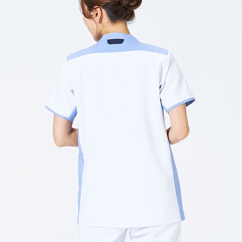 ウェルビースクラブ 男女兼用ファスナースクラブ[ホワイト×クリアスカイブルー]