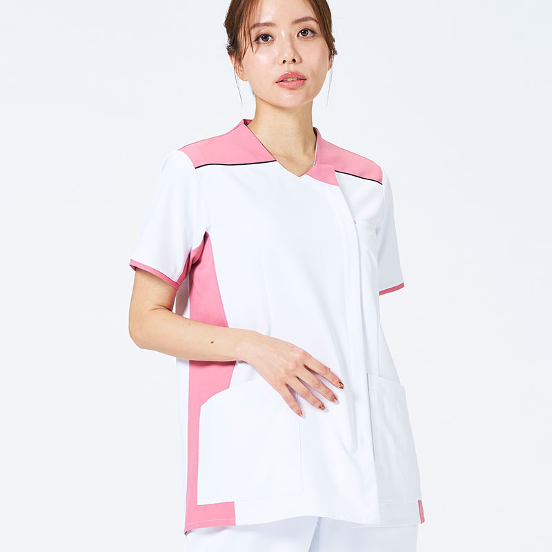 ウェルビースクラブ 男女兼用ファスナースクラブ[ホワイト×アッシュピンク]