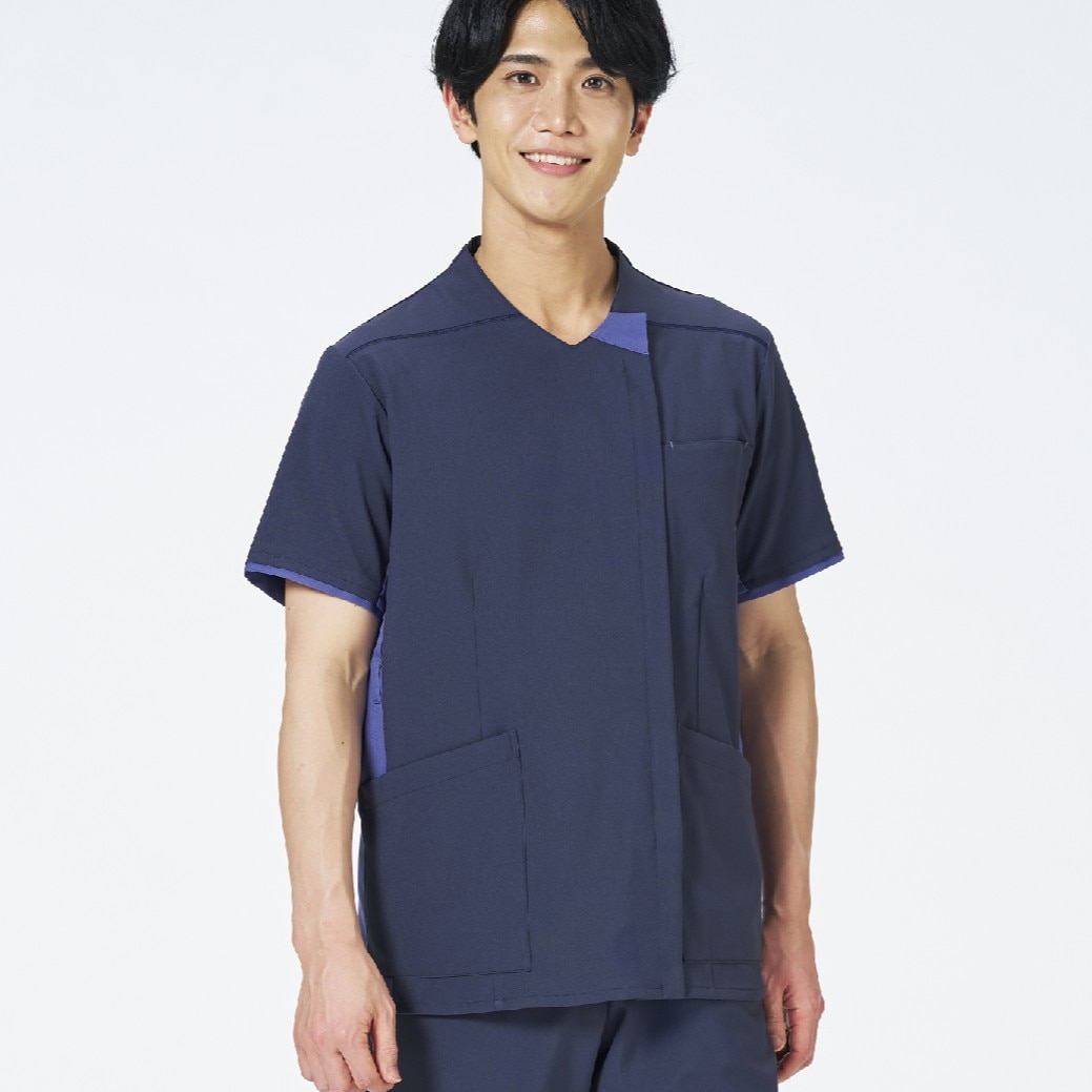 ウェルビースクラブ 男女兼用ファスナースクラブ[ダークネイビー×モーニングミストブルー]