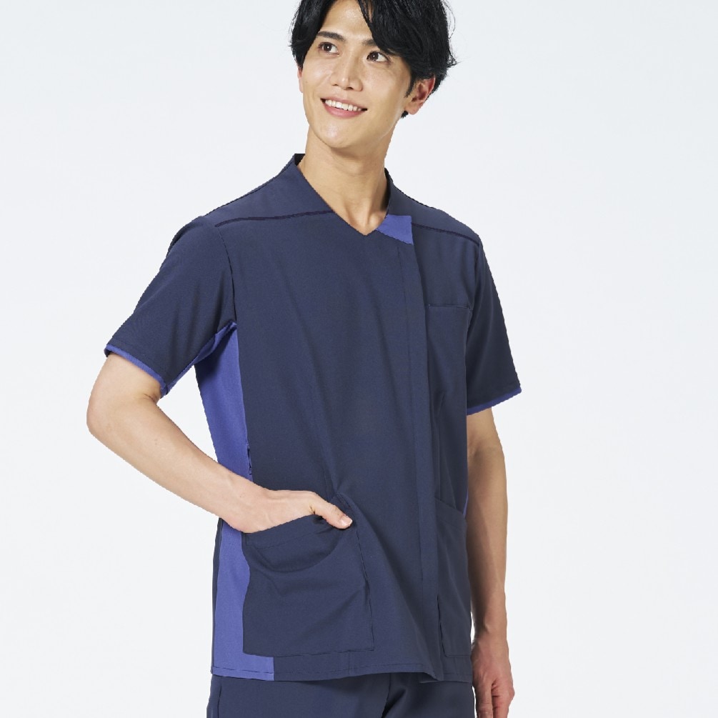 ウェルビースクラブ 男女兼用ファスナースクラブ[ダークネイビー×モーニングミストブルー]