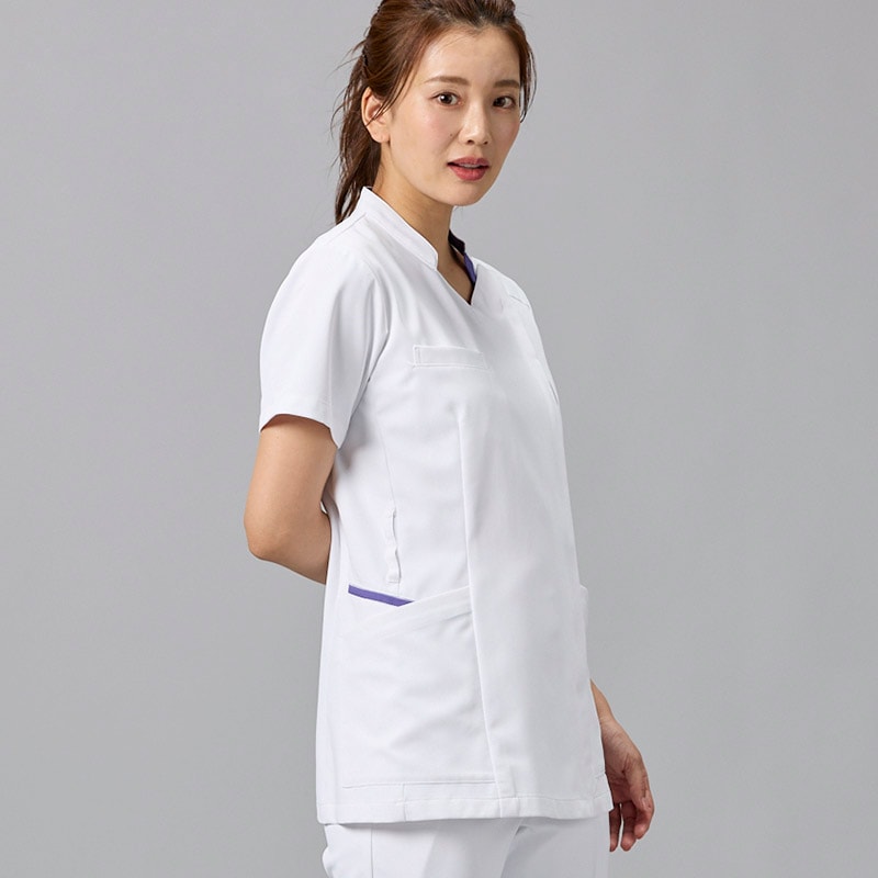 Botanical Garden レディスファスナースクラブ[ホワイト×アネモネブルー]