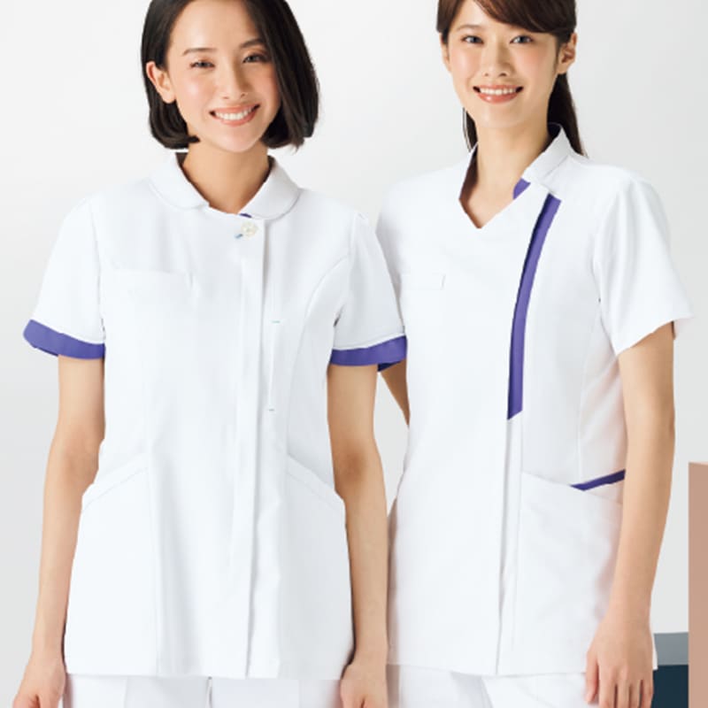 Botanical Garden レディスファスナースクラブ[ホワイト×アネモネブルー]