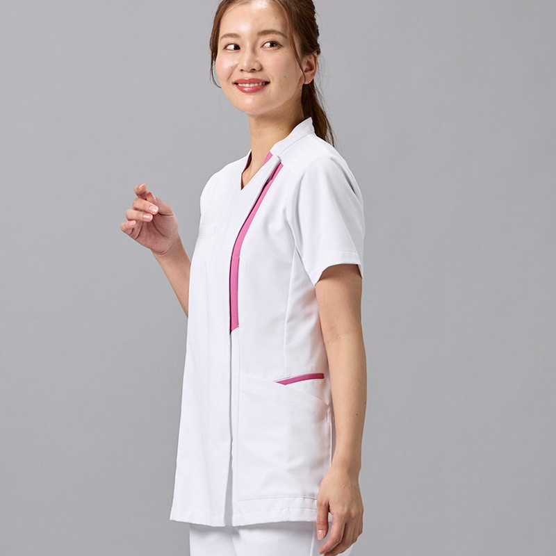 Botanical Garden レディスファスナースクラブ[ホワイト×ライラックピンク]