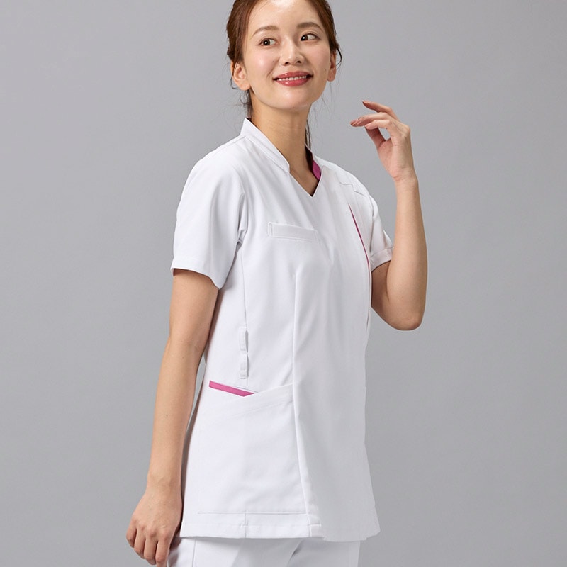 Botanical Garden レディスファスナースクラブ[ホワイト×ライラックピンク]