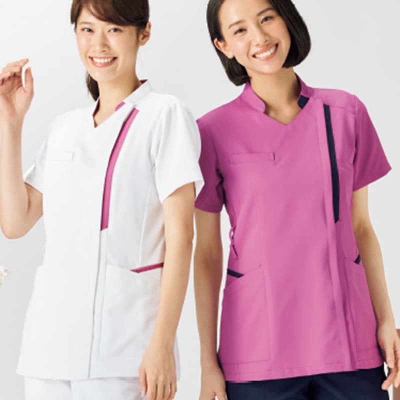 Botanical Garden レディスファスナースクラブ[ホワイト×ライラックピンク]