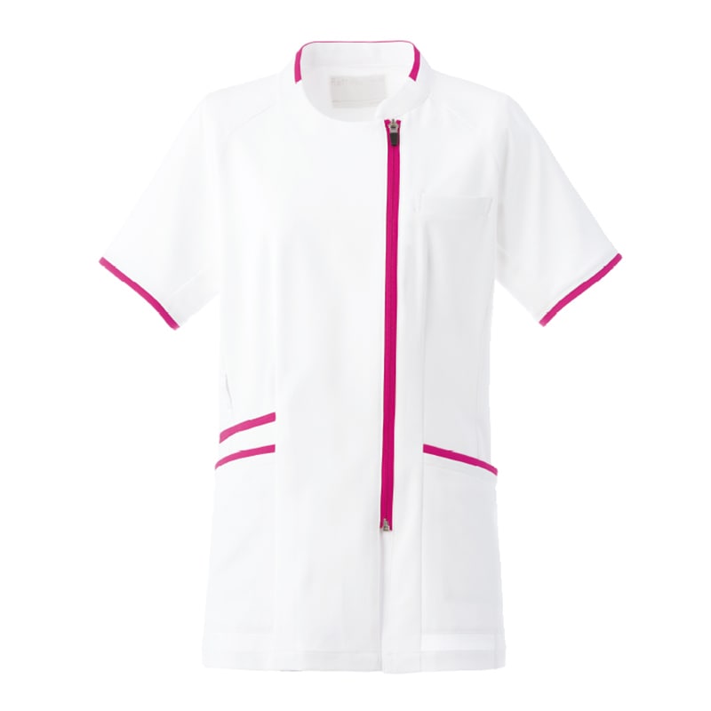 レディスファスナースクラブ[ホワイト×ローズ]