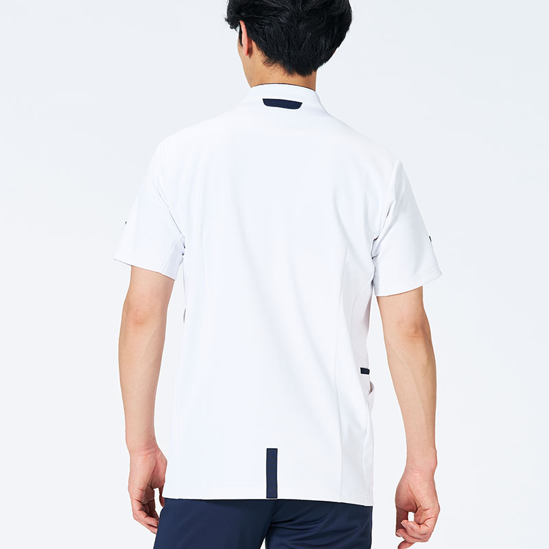 Botanical Garden メンズファスナースクラブ[ホワイト×ダークネイビー]