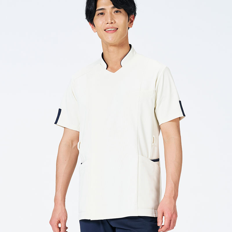 Botanical Garden メンズファスナースクラブ[バニラ×ダークネイビー]