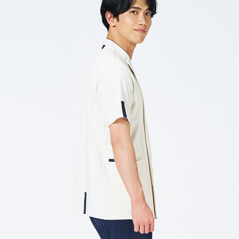 Botanical Garden メンズファスナースクラブ[バニラ×ダークネイビー]